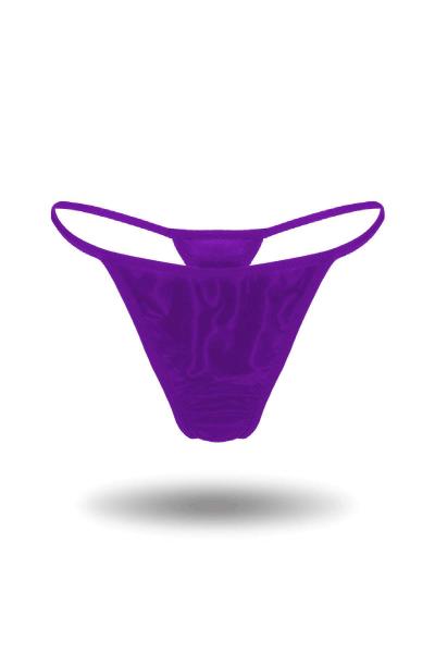 Satin String Panty Purple