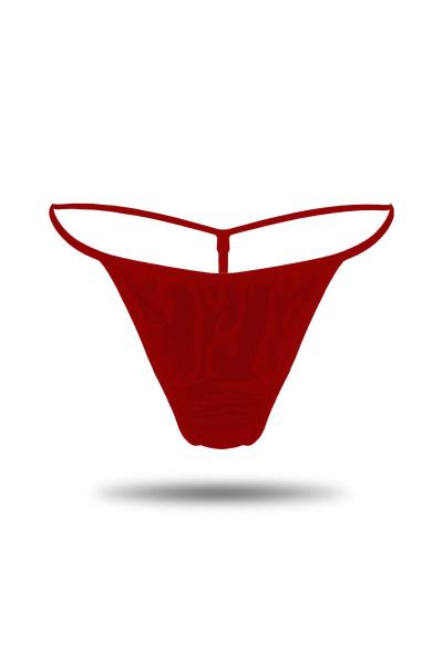 Satin Thong Panty Red