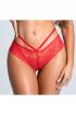 Crotchless Lace Panty Red