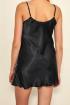 Laced Satin Nightgown Black