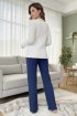 Kalp Detaylı Nakışlı Uzun Kollu Pijama Takımı