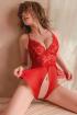 Hot Design Open Crotch Nightgown Red
