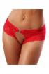 Crotchless Open Back Panty Red