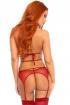 Braced for Lace Bra Set Red