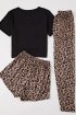 Pamuklu 3'lü Pijama Takımı Leopar