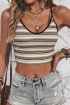 Retro Fitilli Askılı Crop Atlet Renkli
